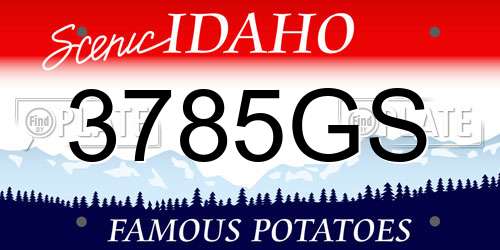 3785GS Idaho License Plate
