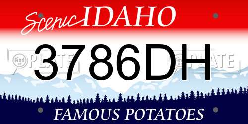 3786DH Idaho License Plate