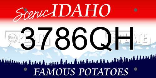 3786QH Idaho License Plate