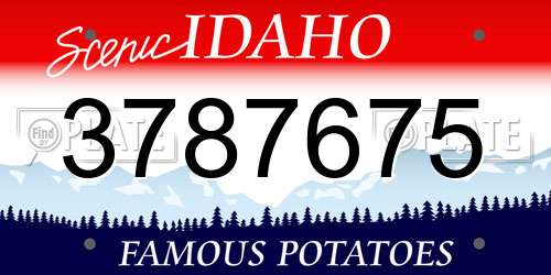 3787675 Idaho License Plate