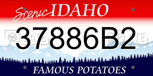37886B2 Idaho License Plate