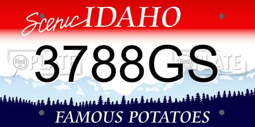 3788GS Idaho License Plate