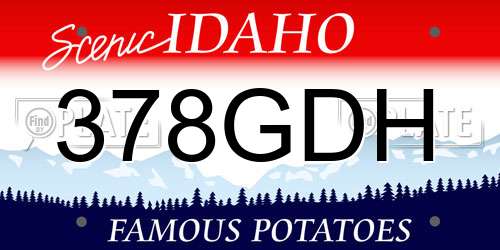 378GDH Idaho License Plate