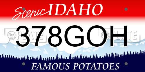 378GOH Idaho License Plate