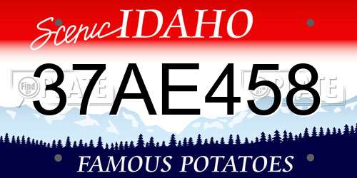 37AE458 Idaho License Plate