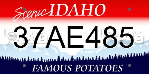 37AE485 Idaho License Plate