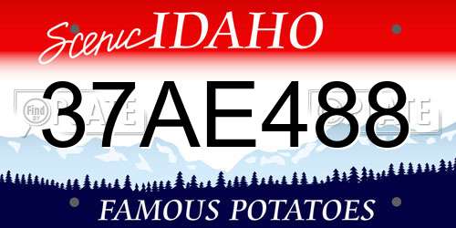 37AE488 Idaho License Plate