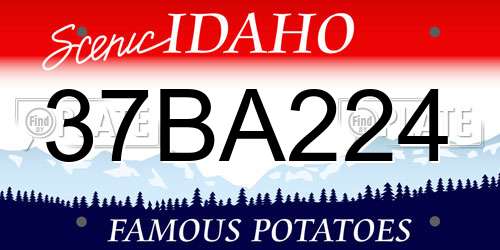37BA224 Idaho License Plate