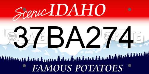 37BA274 Idaho License Plate