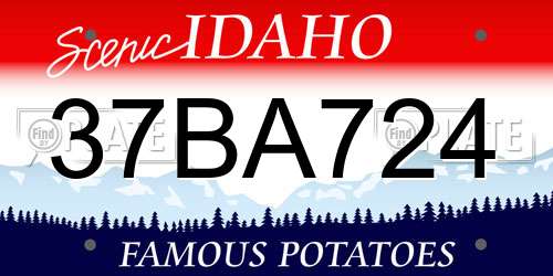 37BA724 Idaho License Plate