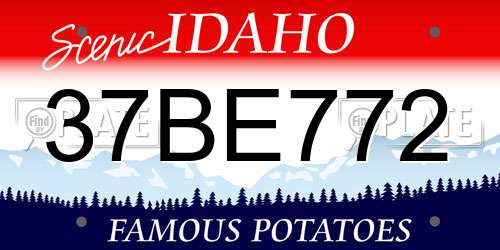 37BE772 Idaho License Plate