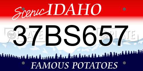 37BS657 Idaho License Plate