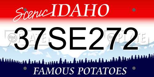 37SE272 Idaho License Plate