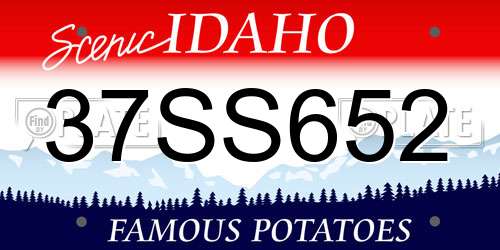 37SS652 Idaho License Plate