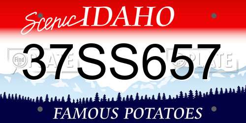 37SS657 Idaho License Plate
