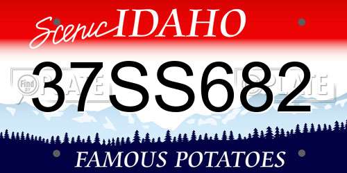37SS682 Idaho License Plate