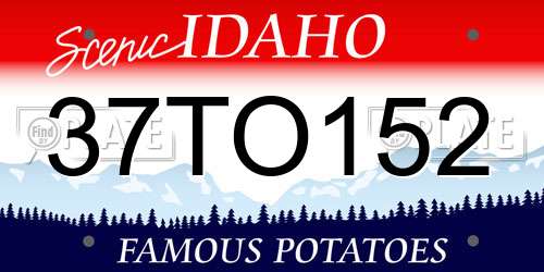 37TO152 Idaho License Plate