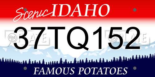 37TQ152 Idaho License Plate