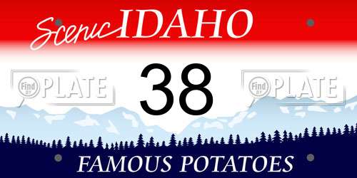 38 Idaho License Plate