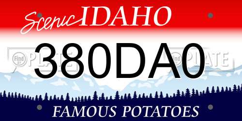 380DA0 Idaho License Plate