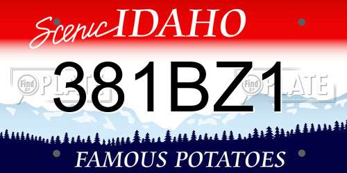 381BZ1 Idaho License Plate