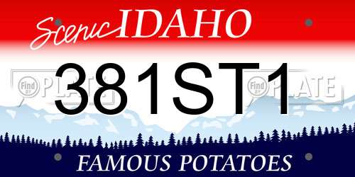 381ST1 Idaho License Plate