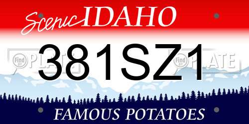 381SZ1 Idaho License Plate