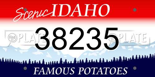 38235 Idaho License Plate
