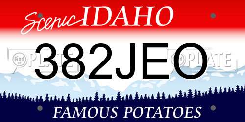 382JEO Idaho License Plate