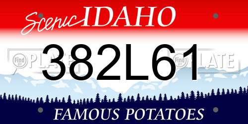382L61 Idaho License Plate
