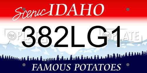 382LG1 Idaho License Plate
