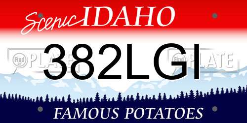 382LGI Idaho License Plate