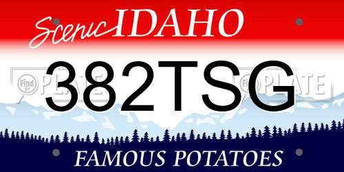 382TSG Idaho License Plate