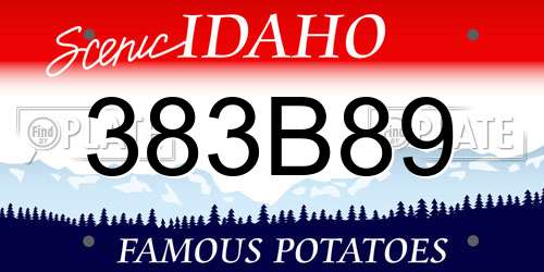 383B89 Idaho License Plate