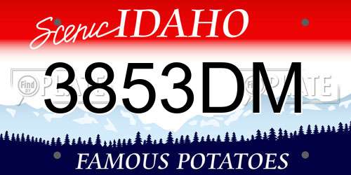 3853DM Idaho License Plate