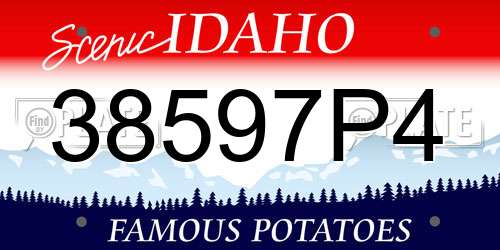 38597P4 Idaho License Plate