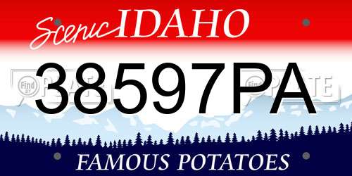 38597PA Idaho License Plate