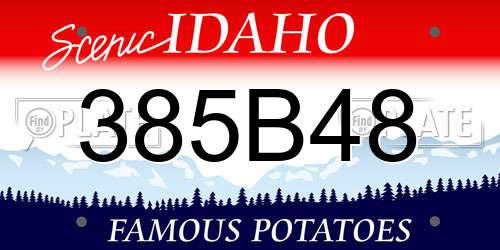 385B48 Idaho License Plate