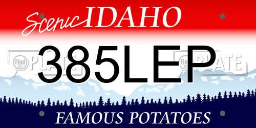 385LEP Idaho License Plate