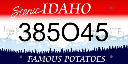 385O45 Idaho License Plate