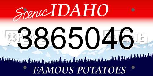 3865046 Idaho License Plate