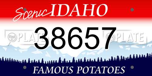38657 Idaho License Plate