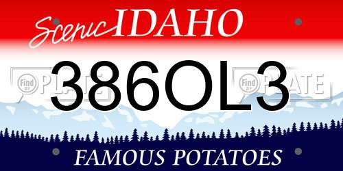 386OL3 Idaho License Plate