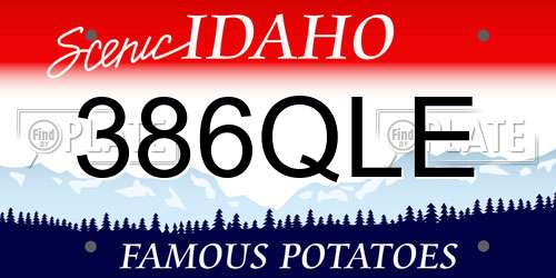 386QLE Idaho License Plate