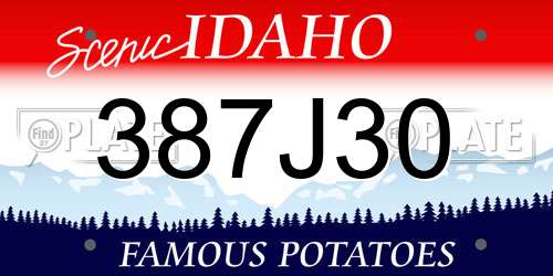 387J30 Idaho License Plate