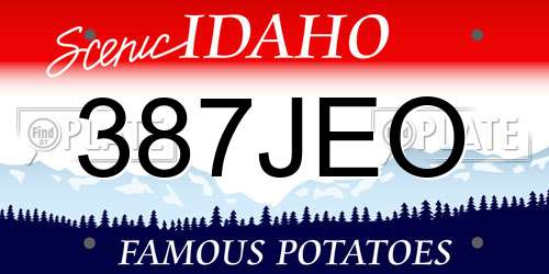 387JEO Idaho License Plate