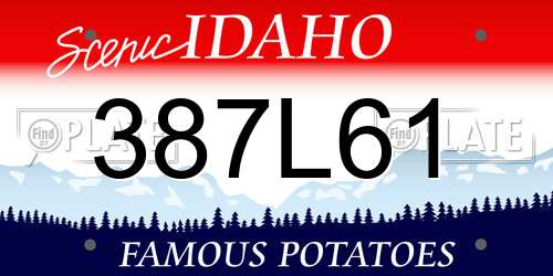 387L61 Idaho License Plate