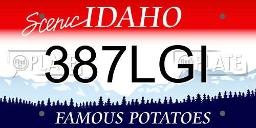387LGI Idaho License Plate