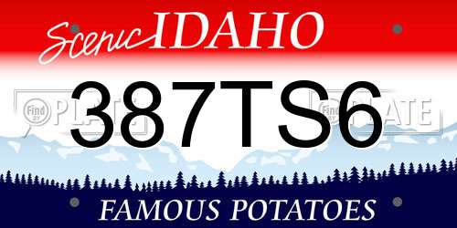 387TS6 Idaho License Plate