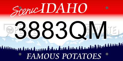 3883QM Idaho License Plate